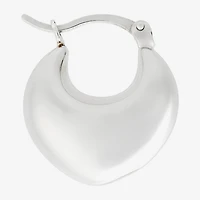 Womens Sterling Silver 19.8mm Hoop Earrings