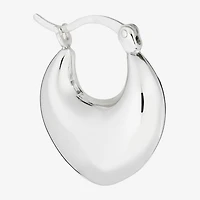 Womens Sterling Silver 19.8mm Hoop Earrings