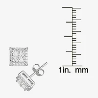 1/2 CT. Cubic Zirconia Sterling Silver 8.1mm Stud Earrings