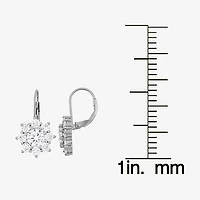 Womens 3 1/2 CT. T.W Cubic Zirconia Sterling Silver Snowflake Drop Earrings