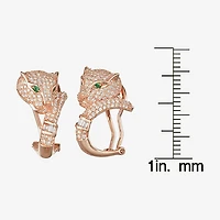 2 1/2 CT. T.W. White Cubic Zirconia Panther 14K Rose Gold Over Silver Earrings