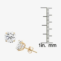 DiamonArt® 1 1/2 CT. T.W. White Cubic Zirconia 10K Gold Over Silver Round Stud Earrings