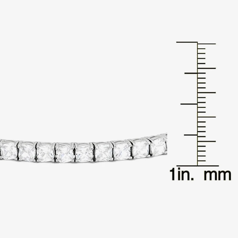 DiamonArt® White Cubic Zirconia Sterling Silver Inch Tennis Bracelet