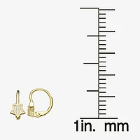 Girls 1/6 CT. Cubic Zirconia 14K Gold Over Silver 15.5mm Hoop Earrings