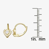 Girls 1/2 CT. Cubic Zirconia 14K Gold Over Silver 7mm Hoop Earrings