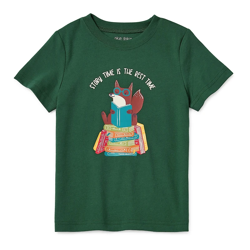 Okie Dokie Toddler & Little Boys Crew Neck Short Sleeve Regular Fit Graphic T-Shirt