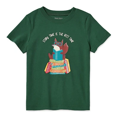 Okie Dokie Toddler & Little Boys Crew Neck Short Sleeve Regular Fit Graphic T-Shirt