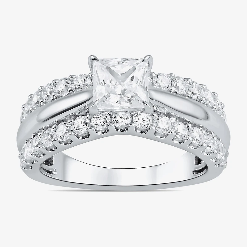 (I / I2) Womens 2 CT. T.W. Lab Grown White Diamond 10K Gold Engagement Ring