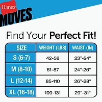 Hanes Moves Little & Big Kid Boys 5 Pack Boxer Briefs Bux92b