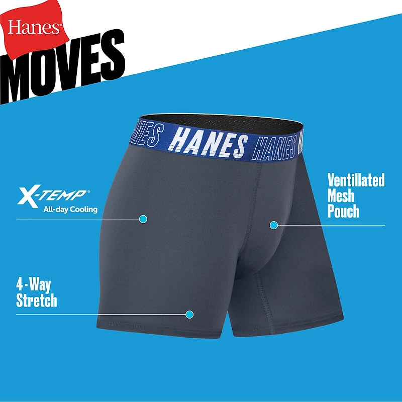 Hanes Moves Little & Big Kid Boys 5 Pack Boxer Briefs Bux92b
