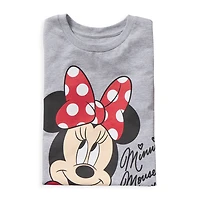 Disney Collection Little & Big Kid Girls Crew Neck Short Sleeve Regular Fit Minnie Mouse Graphic T-Shirt