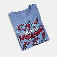 Disney Collection Little & Big Kid Boys Crew Neck Short Sleeve Regular Fit Marvel Spiderman Graphic T-Shirt