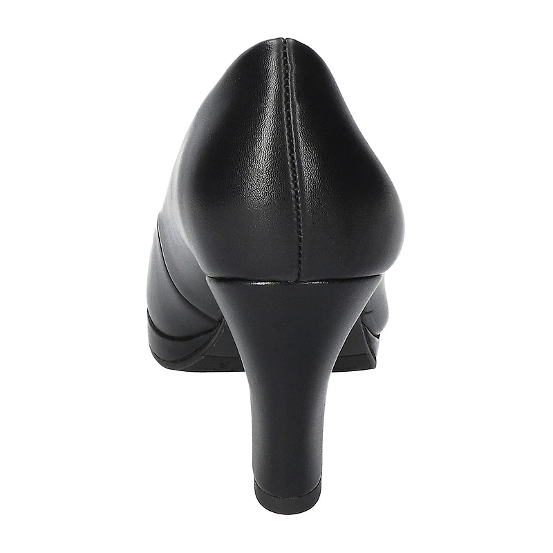 Easy Street Equinox Womens Round Stiletto Heel Pumps Wide Width