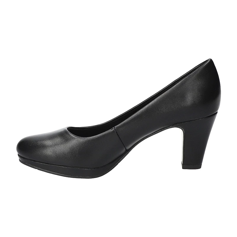 Easy Street Equinox Womens Round Stiletto Heel Pumps Wide Width