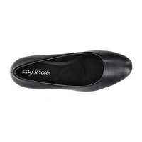 Easy Street Equinox Womens Round Stiletto Heel Pumps Wide Width