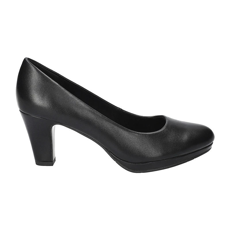 Easy Street Equinox Womens Round Stiletto Heel Pumps Wide Width