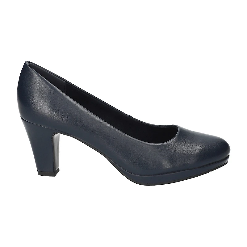 Easy Street Equinox Womens Round Stiletto Heel Pumps Narrow Width