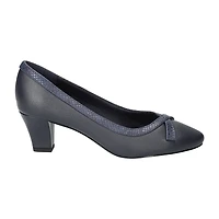 Easy Street Kata Womens Round Stiletto Heel Pumps Narrow Width