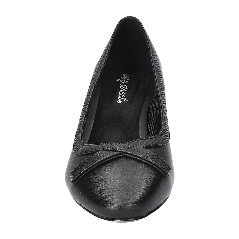 Easy Street Kata Womens Round Stiletto Heel Pumps