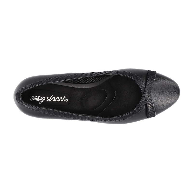 Easy Street Kata Womens Round Stiletto Heel Pumps
