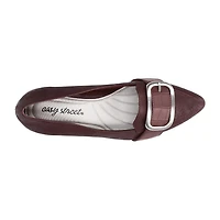 Easy Street Aster Womens Pointed Closed Toe Block Heel Pumps