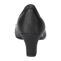 Easy Street Kata Womens Round Stiletto Heel Pumps