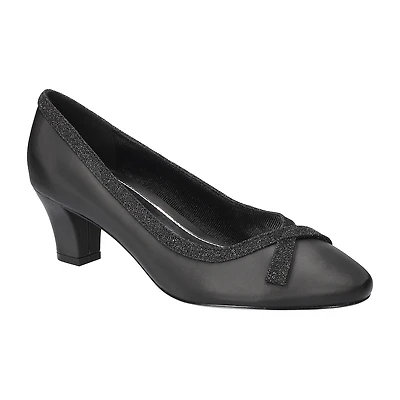 Easy Street Kata Womens Round Stiletto Heel Pumps