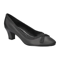 Easy Street Kata Womens Round Stiletto Heel Pumps