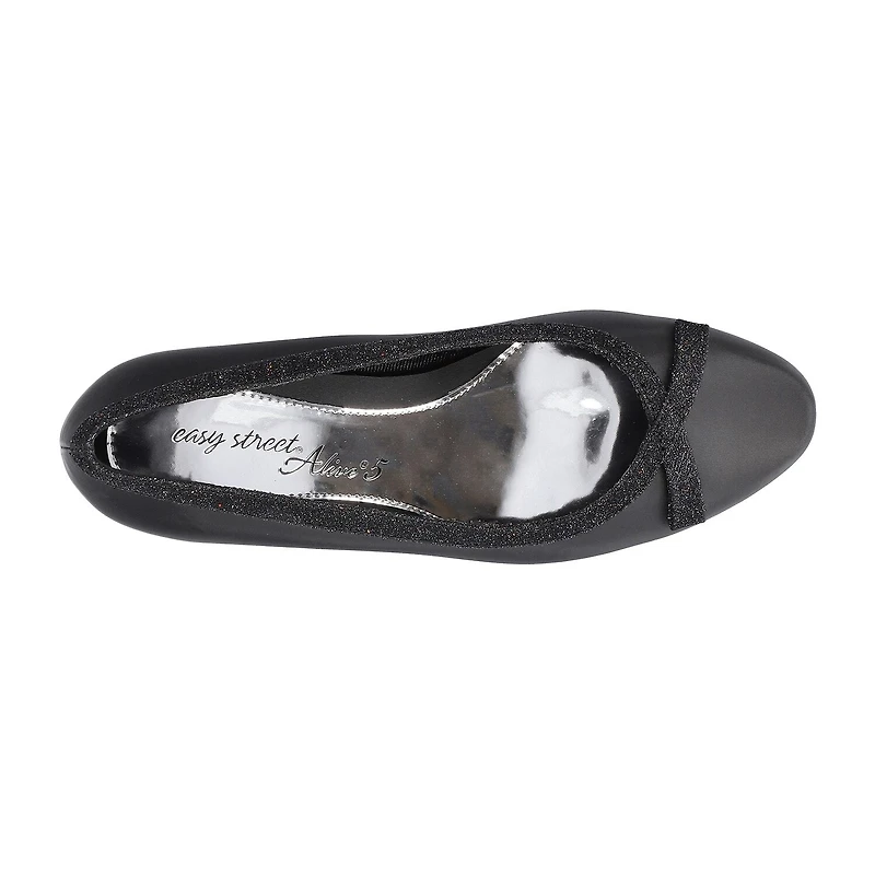 Easy Street Kata Womens Round Stiletto Heel Pumps