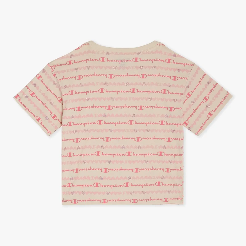 Champion Big Kid Girls Crew Neck Short Sleeve Loose Fit Graphic T-Shirt