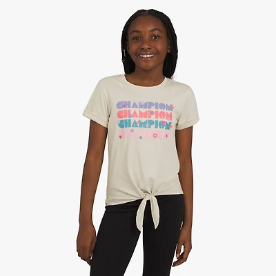 Champion Big Kid Girls Crew Neck Short Sleeve Regular Fit Graphic T-Shirt