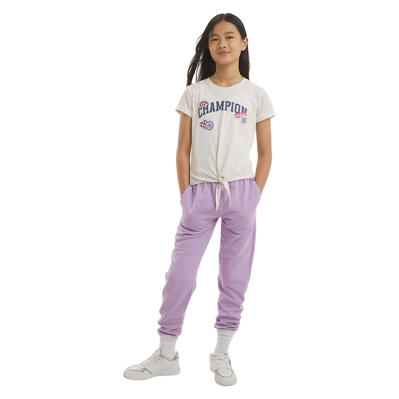 Champion Big Kid Girls Crew Neck Short Sleeve Classic Fit Graphic T-Shirt