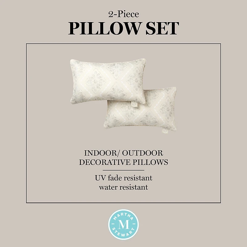 Martha Stewart Becca 2-pc. Rectangular Throw Pillow