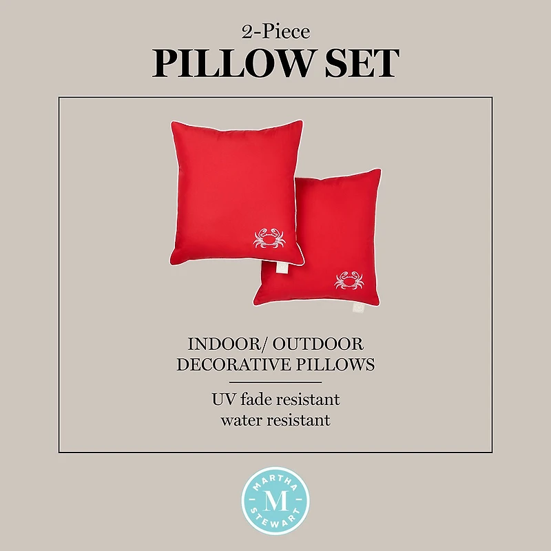 Martha Stewart Americana Embroidered 2-pc. Rectangular Throw Pillow