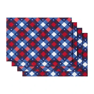 Town And Country Patriotic Plaid 4 Pack Placemat