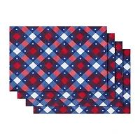 Town And Country Patriotic Plaid 4 Pack Placemat