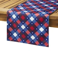 Town And Country Patriotic Plaid Table Runner