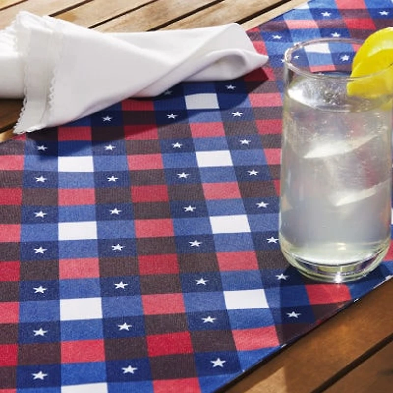 Town And Country Patriotic Plaid Table Runner
