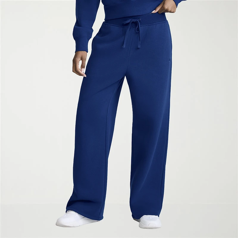 Champion Womens Wide Leg Mid Rise Regular Fit Fleece Sweatpant