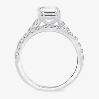 (H-I / SI1-SI2) Signature By Modern Bride Womens 3 CT. T.W. Lab Grown White Diamond 14K Gold Emerald Bridal Set