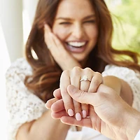 (H-I / SI1-SI2) Signature By Modern Bride Womens 3 CT. T.W. Lab Grown White DiamondIn  14K Gold Pear Bridal Set