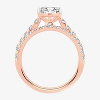 (H-I / SI1-SI2) Signature By Modern Bride Womens 3 CT. T.W. Lab Grown White DiamondIn  14K Gold Pear Bridal Set