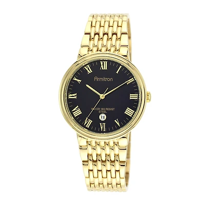 Armitron® All Sport® Mens Gold-Tone Stainless Steel Watch
