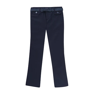 French Toast Little & Big Kid Girls Bootcut Mid Rise Straight Fit Flat Front Pant