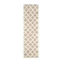 Safavieh Dallas Shag Collection Cara Geometric Runner Rug