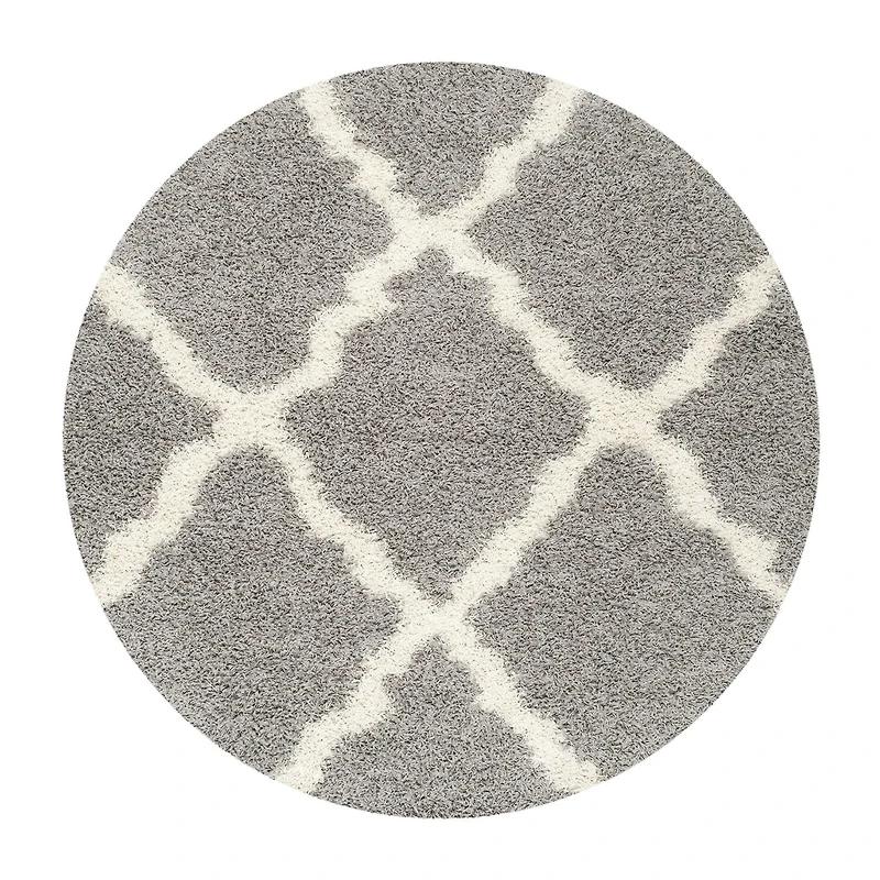 Safavieh Dallas Shag Collection Caris Geometric Round Area Rug