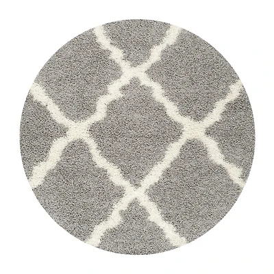 Safavieh Dallas Shag Collection Caris Geometric Round Area Rug