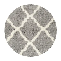 Safavieh Dallas Shag Collection Caris Geometric Round Area Rug