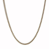 Mens Stainless Steel 24 Inch Wheat Chain Necklace