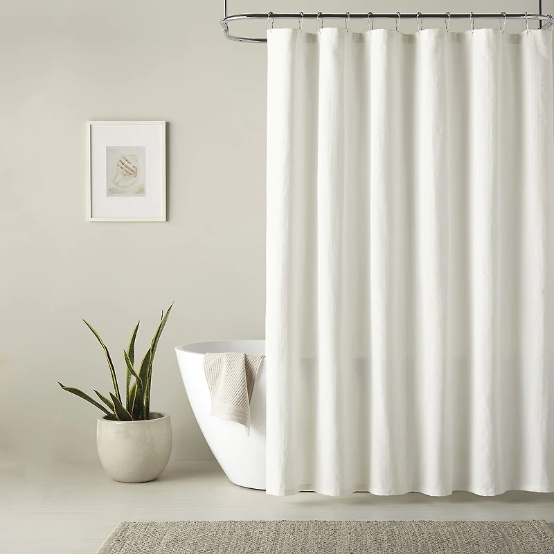 Home Expressions Dobby Stripe Shower Curtain